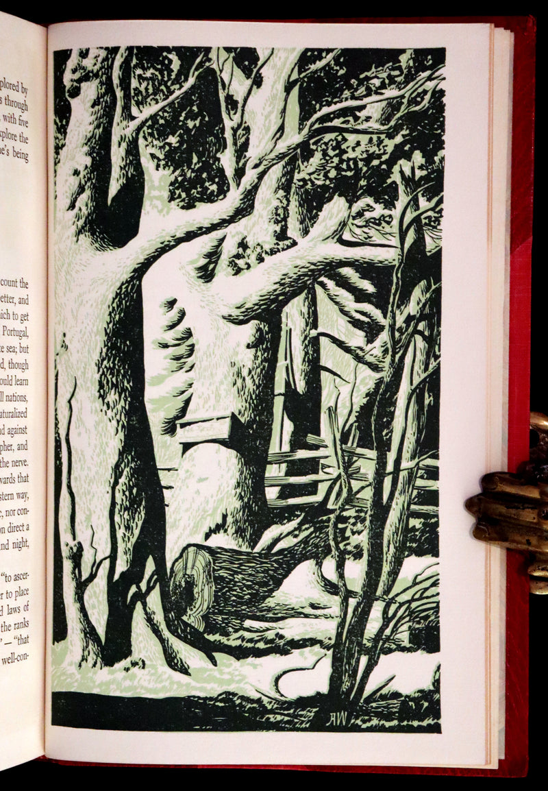 1944 Rare in a Beautiful Bayntun Binding - WALDEN or, Life in the Woods by Henry David Thoreau. First edition illustrated by ALDREN A. WATSON.