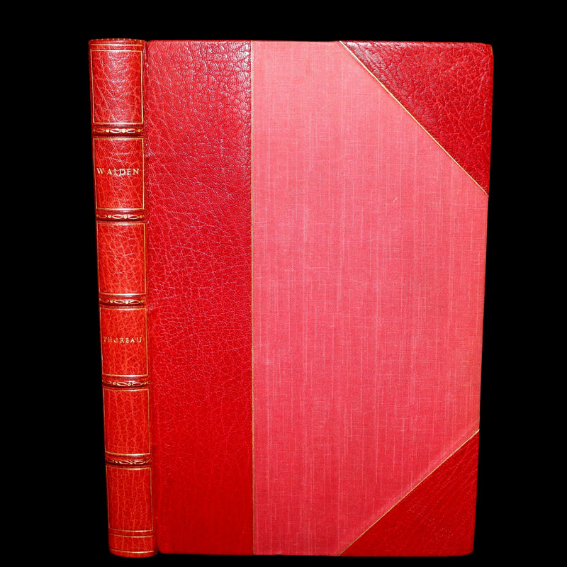 1944 Rare in a Beautiful Bayntun Binding - WALDEN or, Life in the Woods by Henry David Thoreau. First edition illustrated by ALDREN A. WATSON.