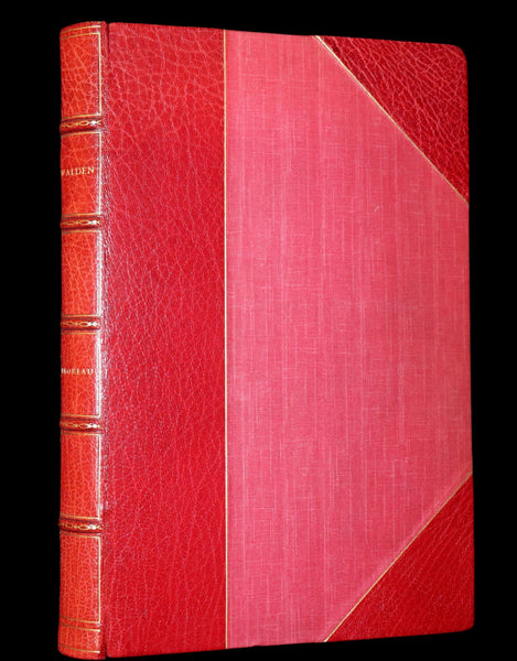 1944 Rare in a Beautiful Bayntun Binding - WALDEN or, Life in the Woods by Henry David Thoreau. First edition illustrated by ALDREN A. WATSON.