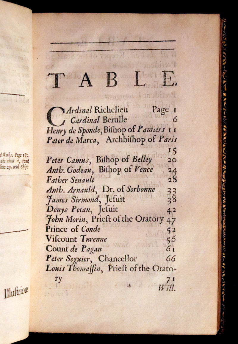 1704 Scarce First English Edition ~ Charles Perrault, Characters Historical and Panegyrical of the Greatest Men that have appeared in France. Volume I.
