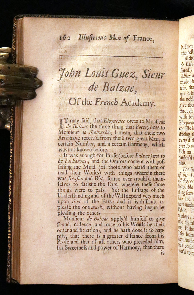 1704 Scarce First English Edition ~ Charles Perrault, Characters Historical and Panegyrical of the Greatest Men that have appeared in France. Volume I.