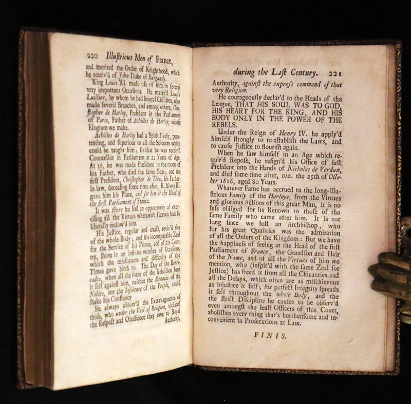 1704 Scarce First English Edition ~ Charles Perrault, Characters Historical and Panegyrical of the Greatest Men that have appeared in France. Volume I.