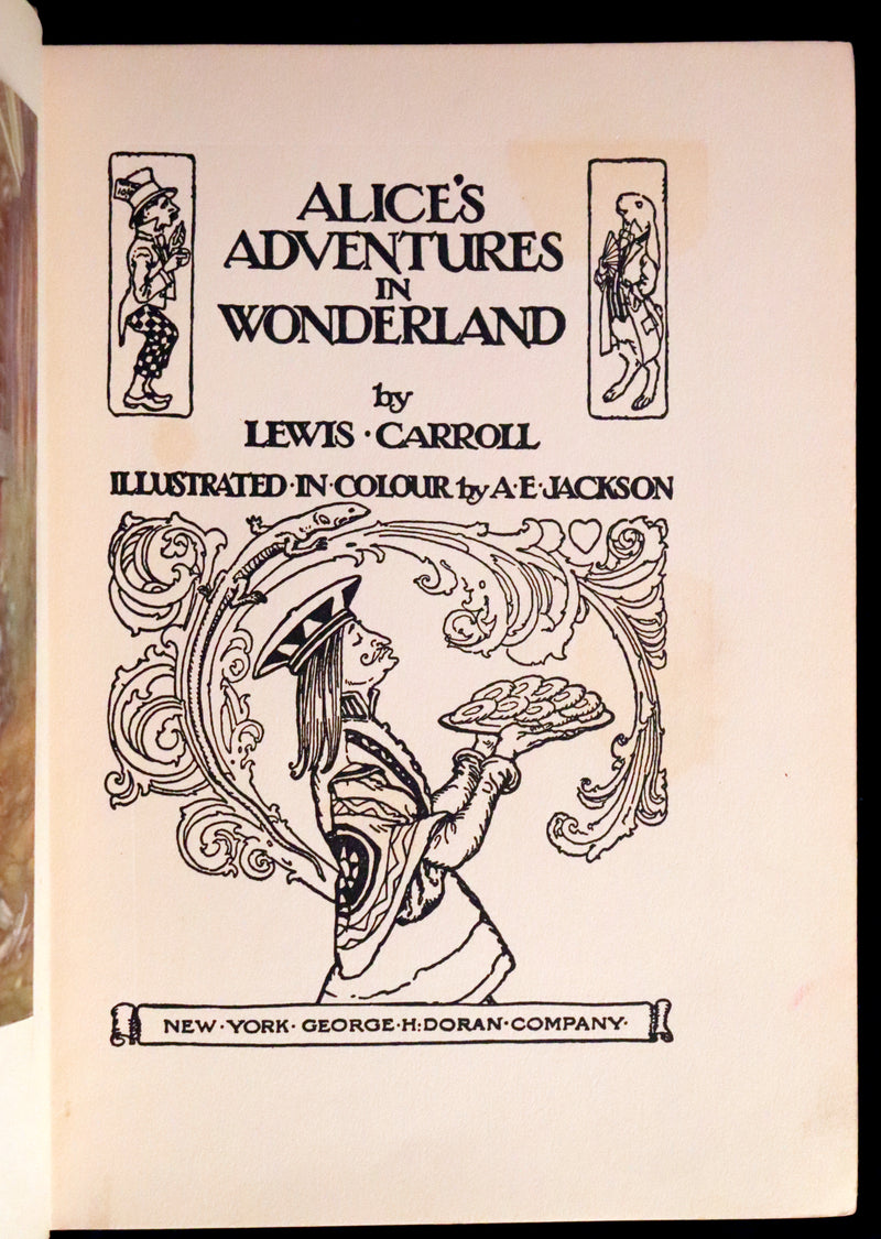 1915 Scarce First Edition - Alice's Adventures in Wonderland illustrated by Albert Edward Jackson.