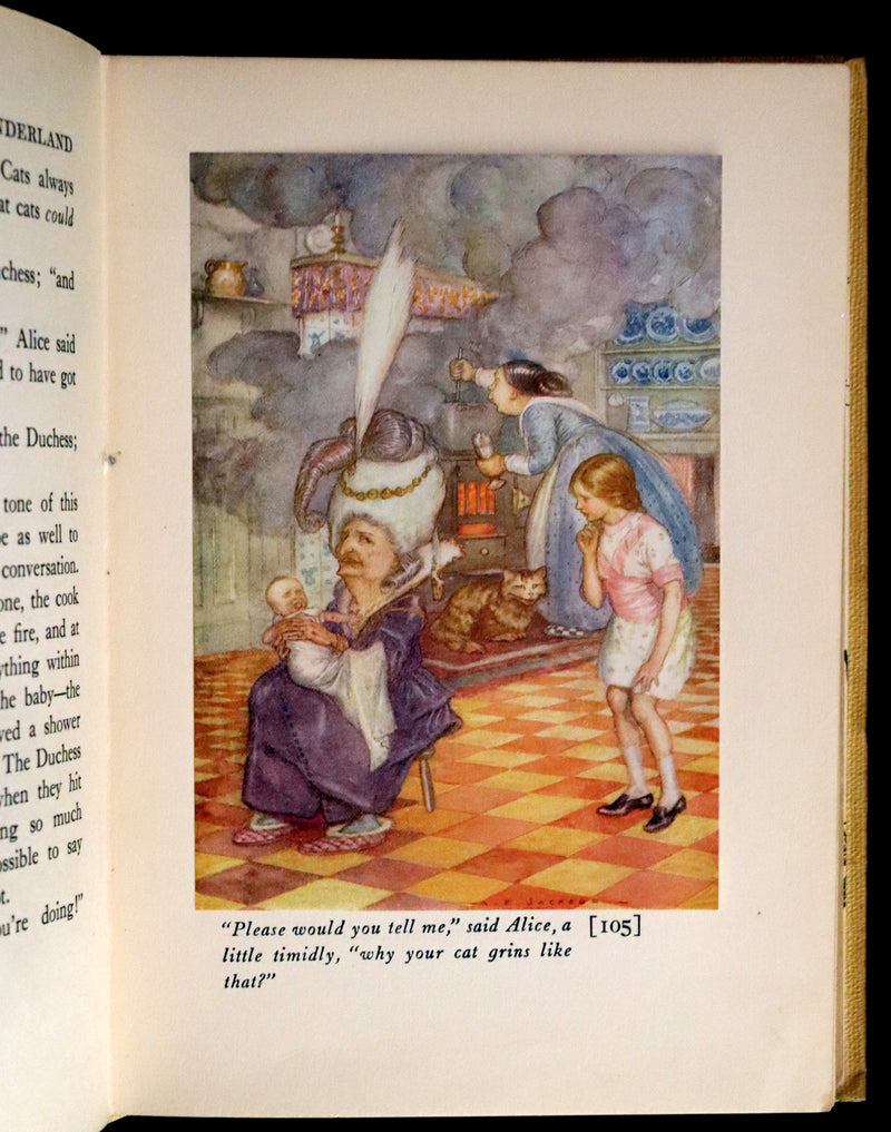 1915 Scarce First Edition - Alice's Adventures in Wonderland illustrated by Albert Edward Jackson.