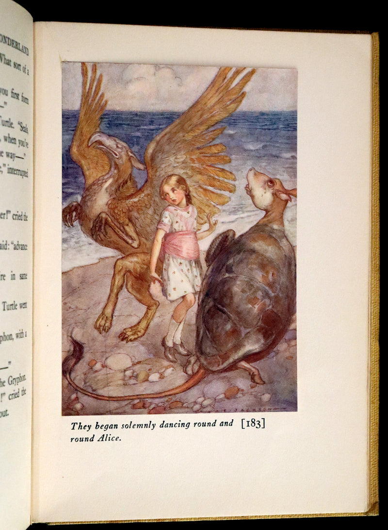 1915 Scarce First Edition - Alice's Adventures in Wonderland illustrated by Albert Edward Jackson.