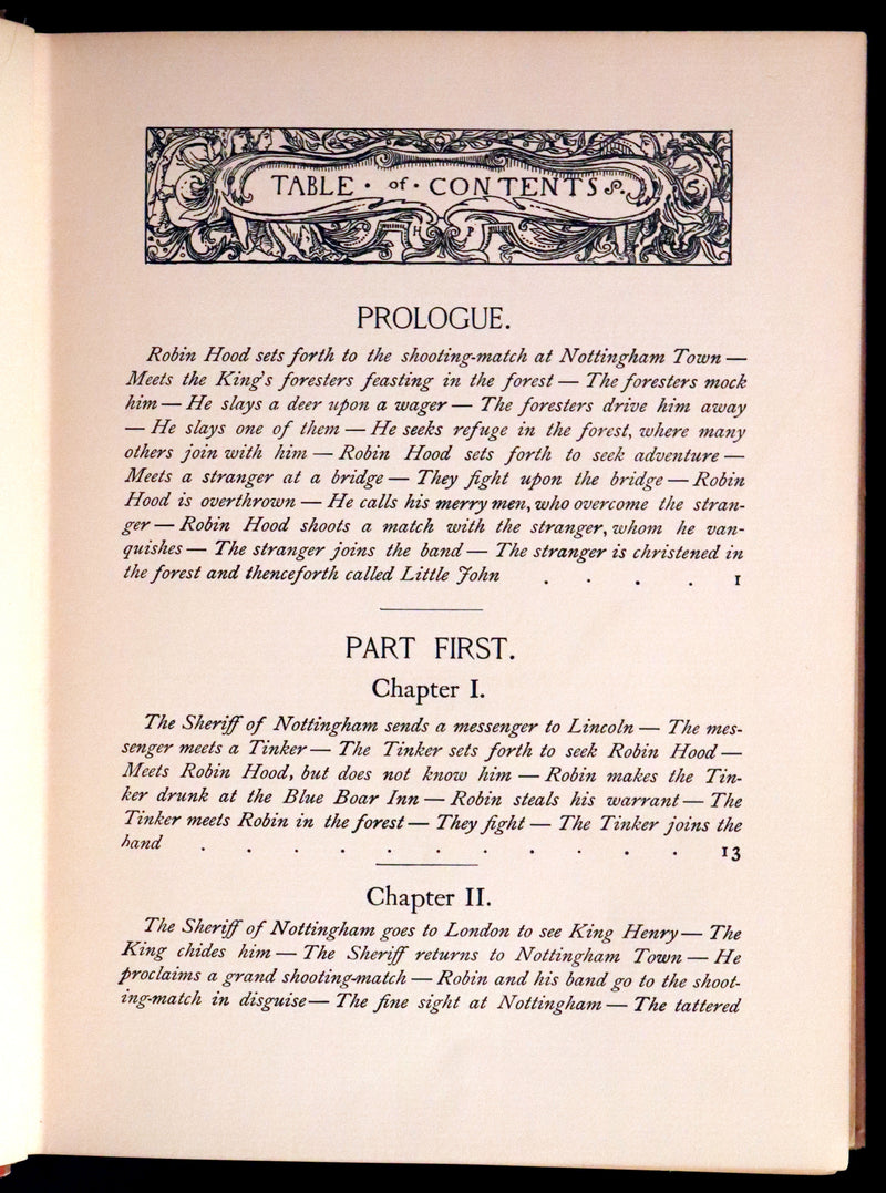 1909 Rare Book - The Merry Adventures of ROBIN HOOD illustrated by Howard Pyle.