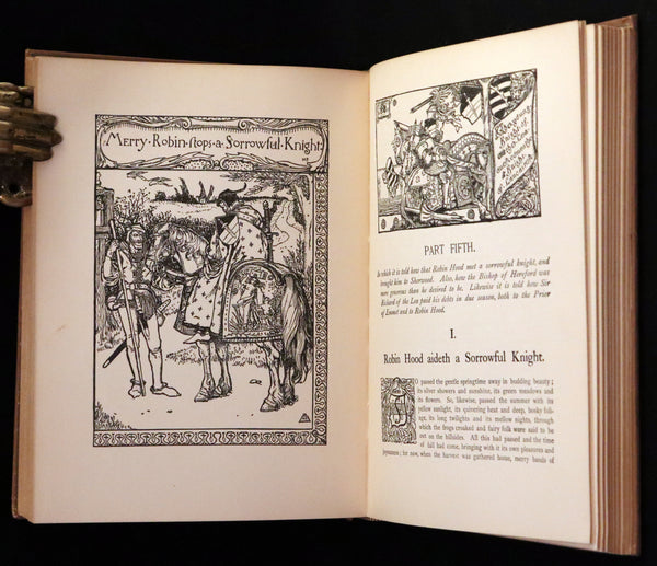 1909 Rare Book - The Merry Adventures of ROBIN HOOD illustrated by Howard Pyle.