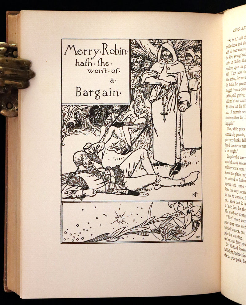 1909 Rare Book - The Merry Adventures of ROBIN HOOD illustrated by Howard Pyle.