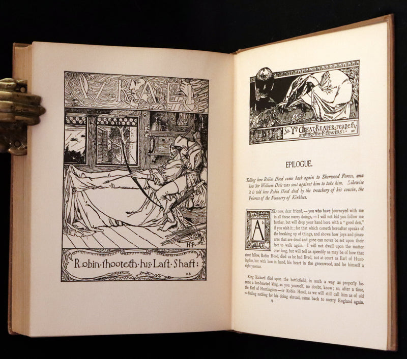 1909 Rare Book - The Merry Adventures of ROBIN HOOD illustrated by Howard Pyle.