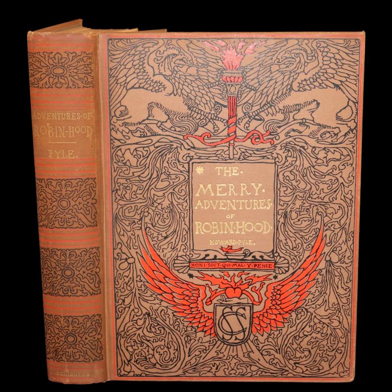 1909 Rare Book - The Merry Adventures of ROBIN HOOD illustrated by Howard Pyle.