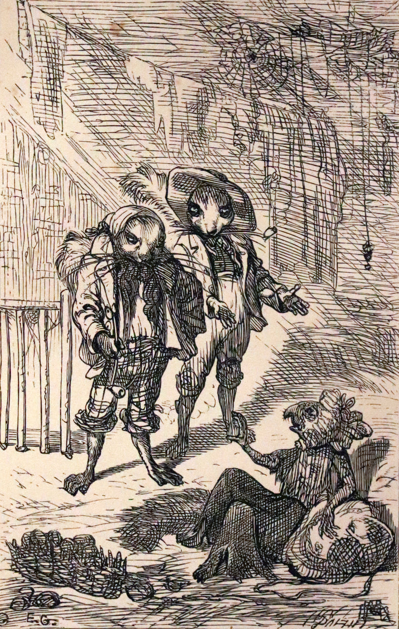 1867 Scarce First Edition ~ AMONG THE SQUIRRELS by Mrs. Denison, Illustrated by Griset & engraved by Dalziel Brothers.