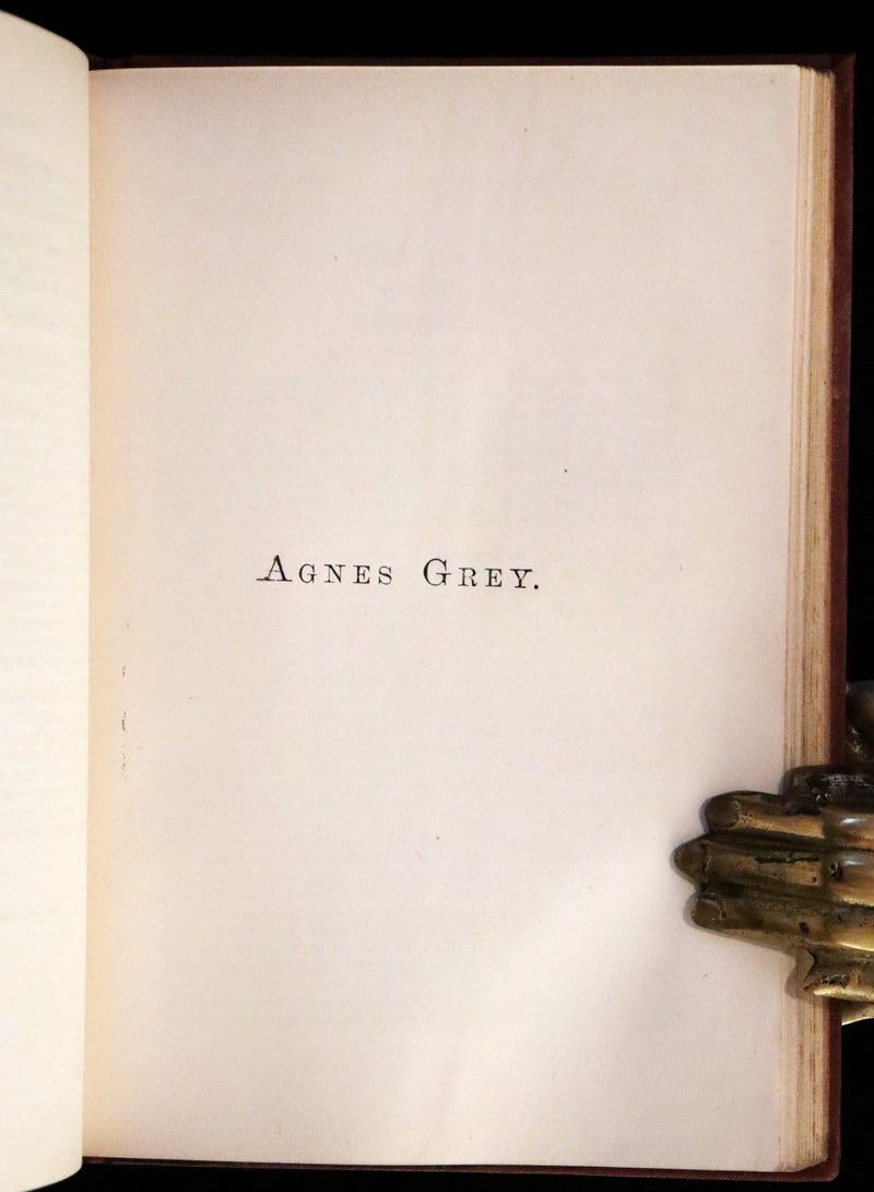 1892 Scarce Edition - WUTHERING HEIGHTS by Emily Brontë (Ellis Bell), And Agnes Grey by Anne Brontë (Acton Bell).