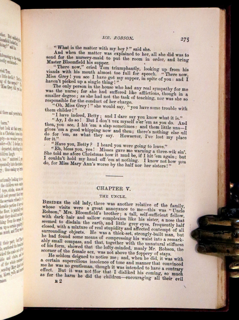 1892 Scarce Edition - WUTHERING HEIGHTS by Emily Brontë (Ellis Bell), And Agnes Grey by Anne Brontë (Acton Bell).