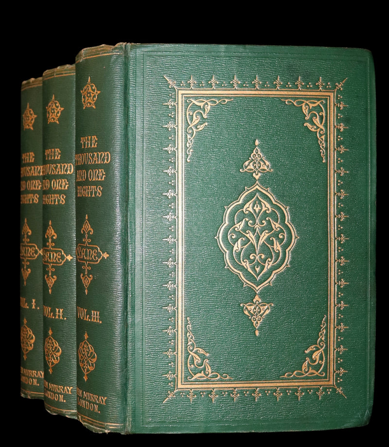 1859 Rare Book Set - The Thousand & One Nights, ARABIAN NIGHTS by Edward William Lane.