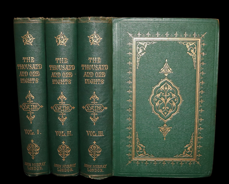 1859 Rare Book Set - The Thousand & One Nights, ARABIAN NIGHTS by Edward William Lane.