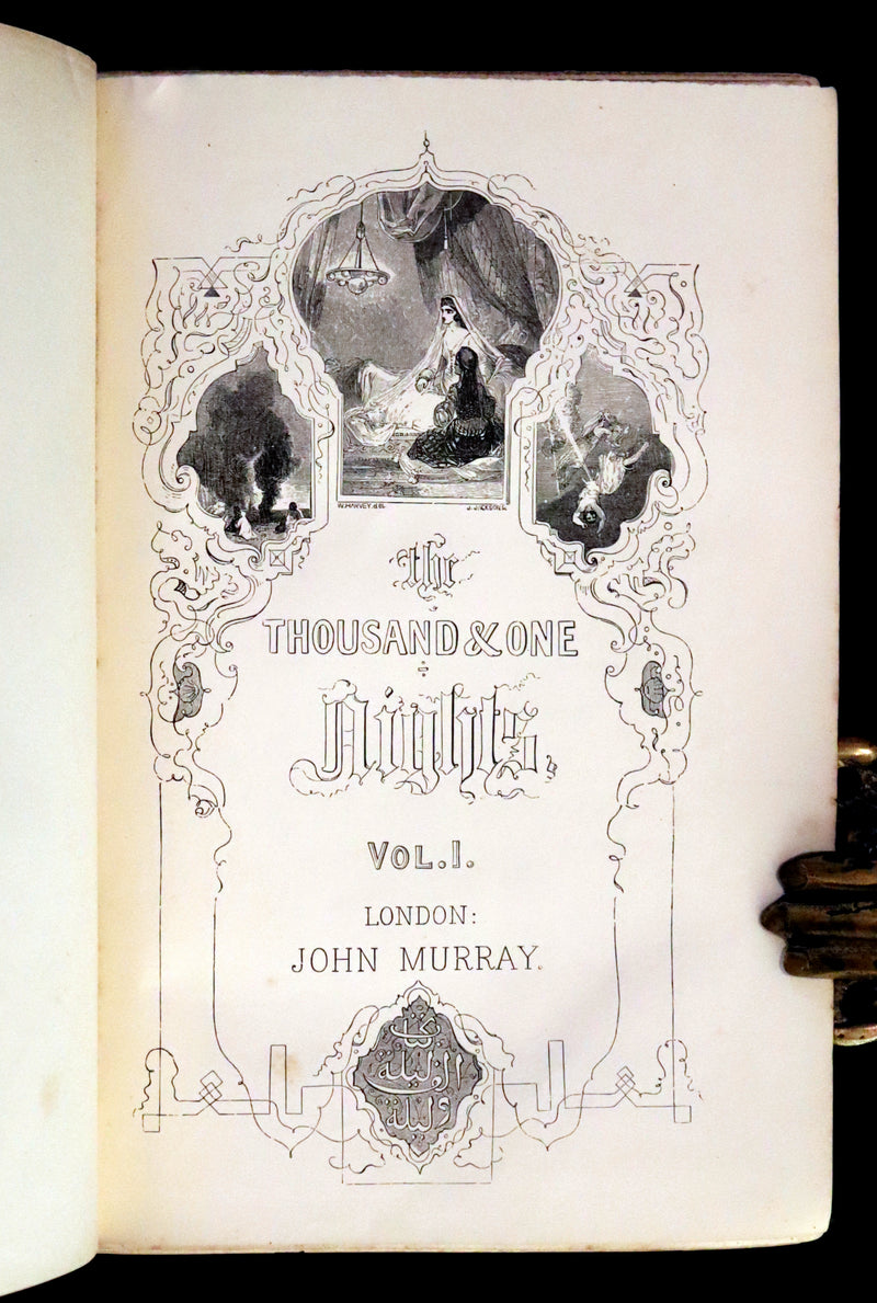 1859 Rare Book Set - The Thousand & One Nights, ARABIAN NIGHTS by Edward William Lane.