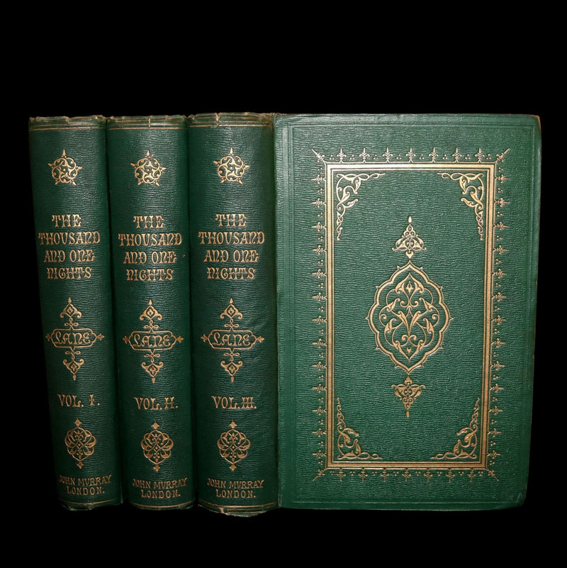 1859 Rare Book Set - The Thousand & One Nights, ARABIAN NIGHTS by Edward William Lane.