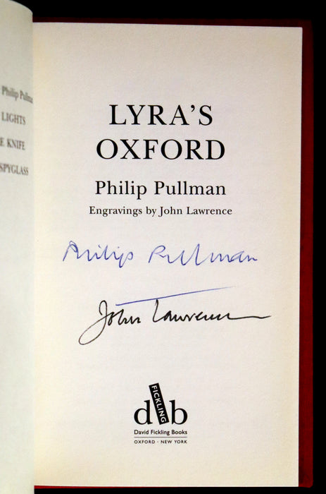 2003 Signed First Edition - LYRA'S OXFORD [His Dark Materials] by Philip Pullman. Illustrated.