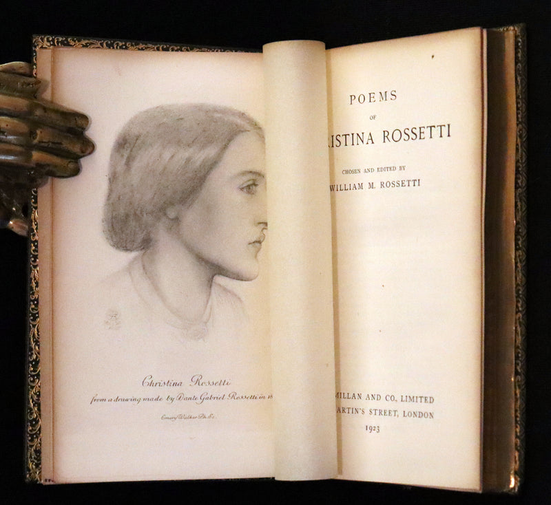 1923 Beautiful Riviere & Son Binding - Christina Rossetti's POEMS, Including Goblin Market.