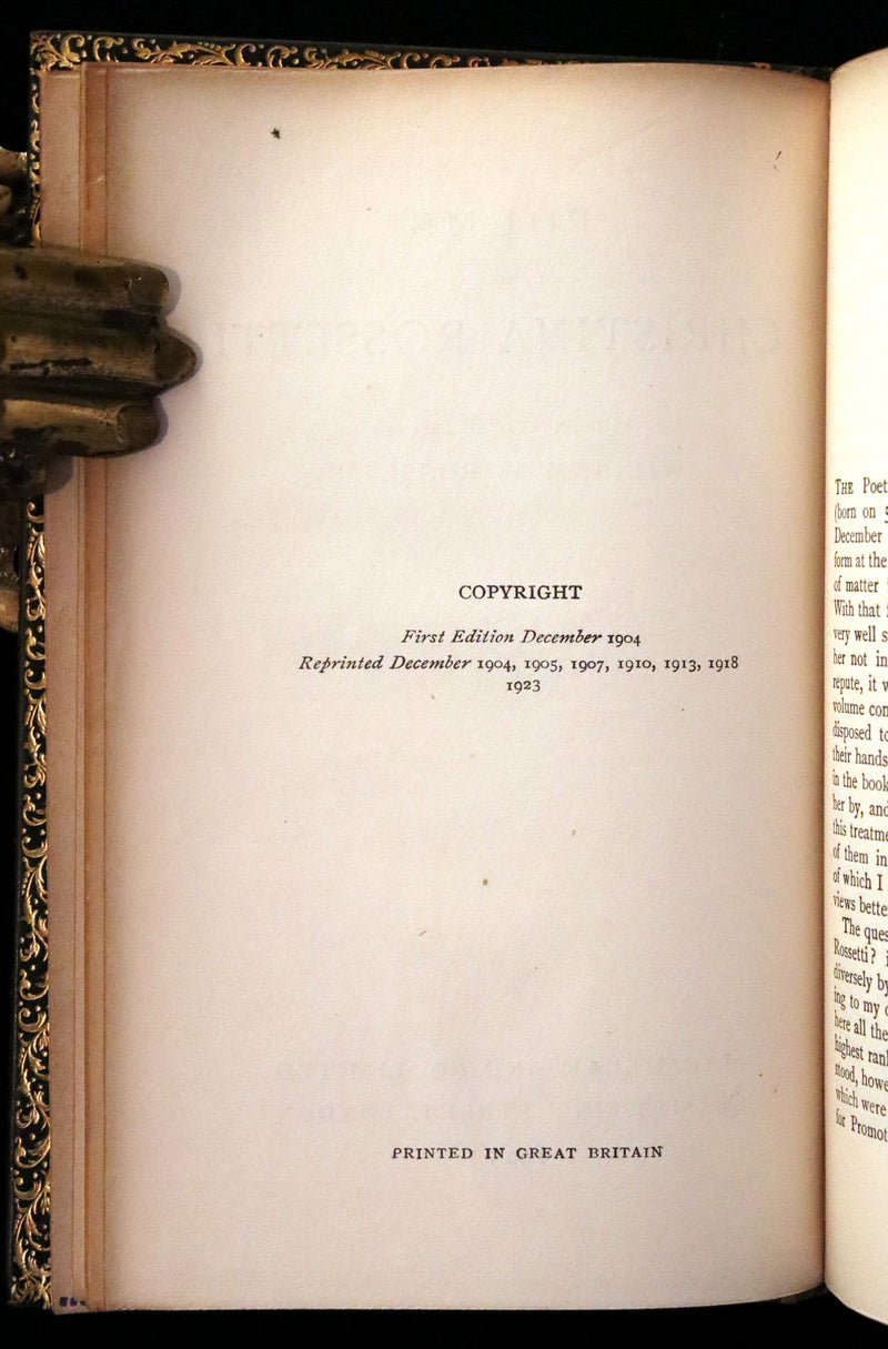 1923 Beautiful Riviere & Son Binding - Christina Rossetti's POEMS, Including Goblin Market.