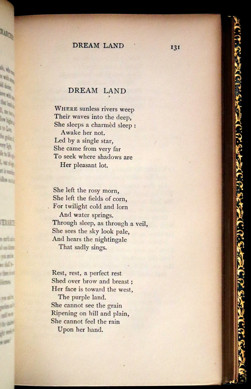 1923 Beautiful Riviere & Son Binding - Christina Rossetti's POEMS, Including Goblin Market.