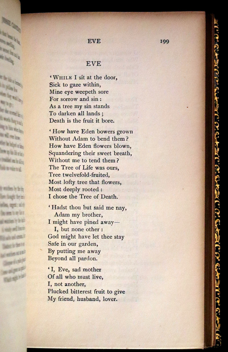 1923 Beautiful Riviere & Son Binding - Christina Rossetti's POEMS, Including Goblin Market.