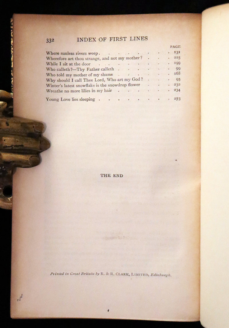 1923 Beautiful Riviere & Son Binding - Christina Rossetti's POEMS, Including Goblin Market.