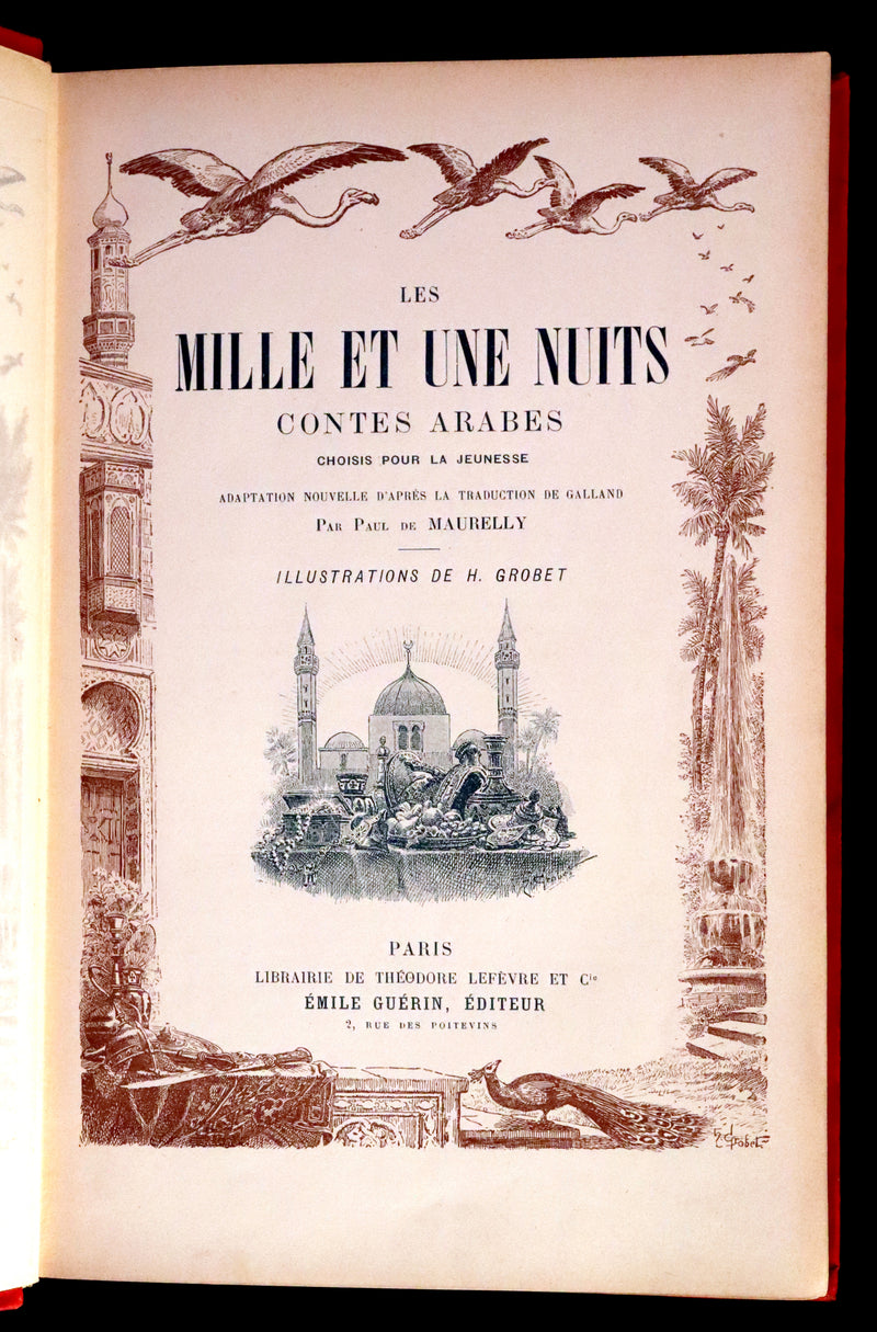 1900 Rare illustrated French Book ~ One Thousand and One Nights - Les Mille et une Nuits - Arabic Tales.