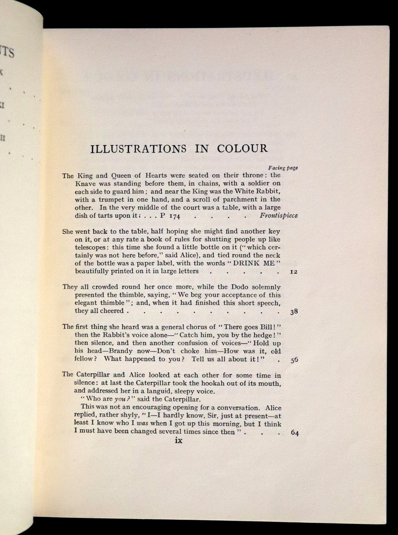 1932 Rare color Edition - Alice's Adventures in Wonderland by Lewis Carroll. Illustrated in color.