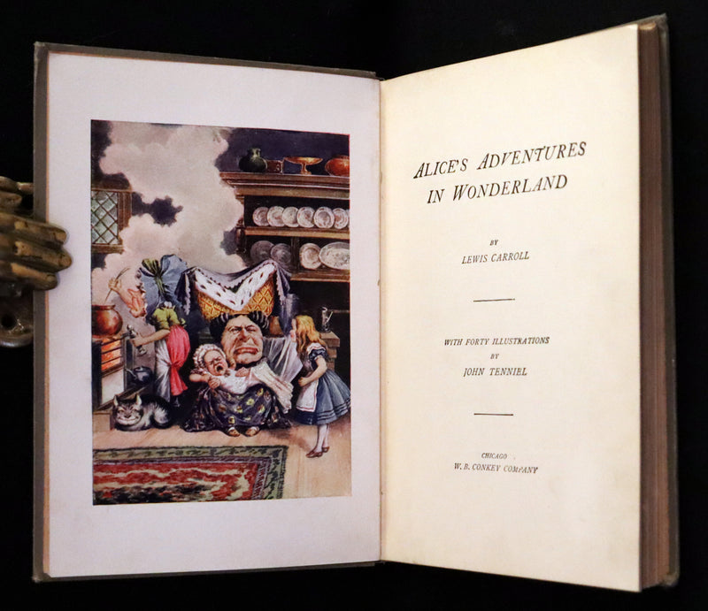 1900 Scarce Conkey Edition - Alice's Adventures in Wonderland by Lewis Carroll. Illustrated.