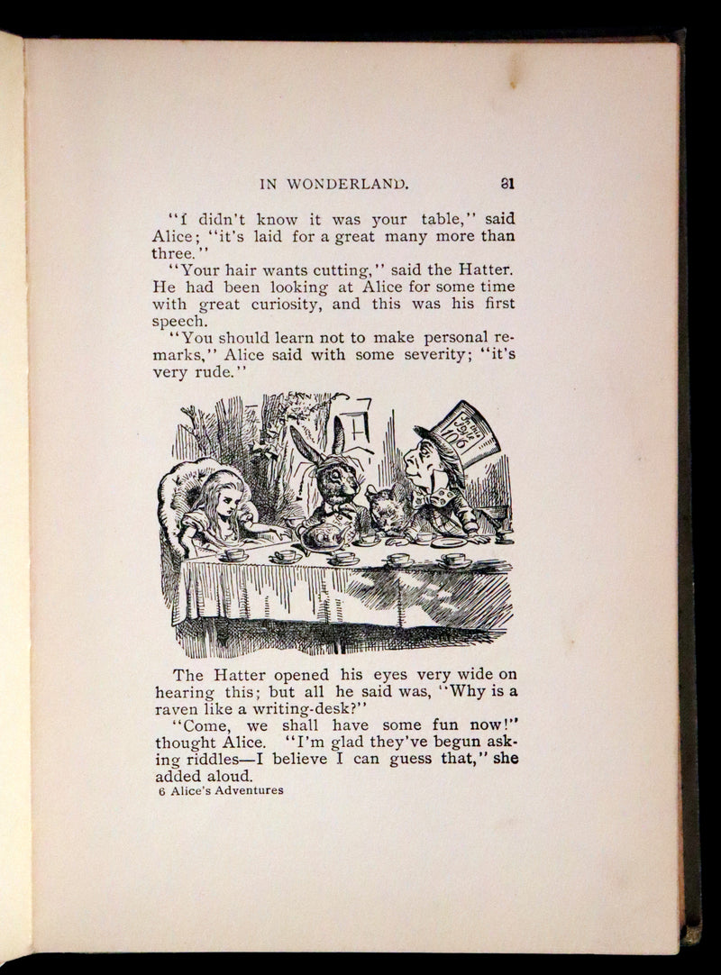 1900 Scarce Conkey Edition - Alice's Adventures in Wonderland by Lewis Carroll. Illustrated.