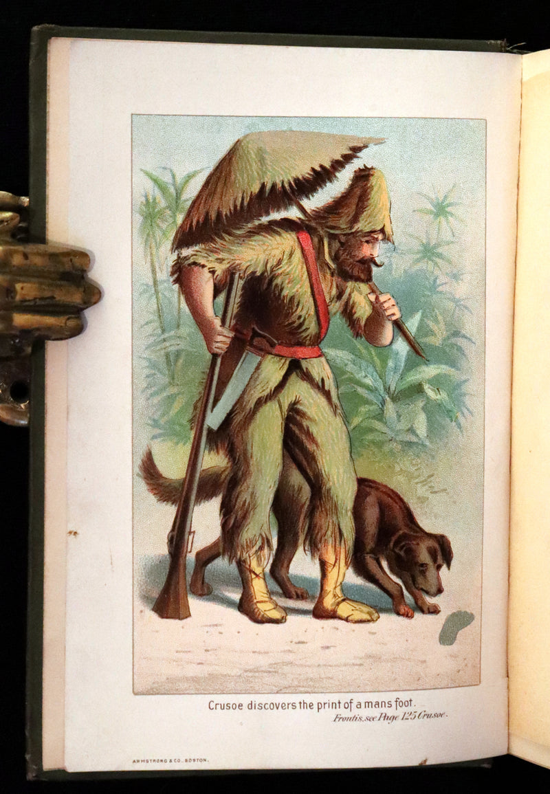 1895 Rare Book - THE ADVENTURES OF ROBINSON CRUSOE illustrated by Browne & Griset.