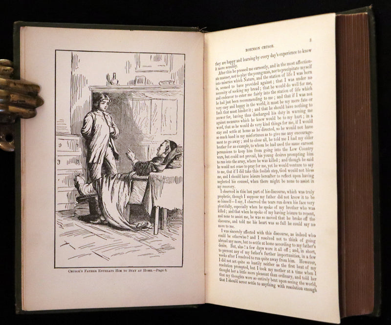 1895 Rare Book - THE ADVENTURES OF ROBINSON CRUSOE illustrated by Browne & Griset.