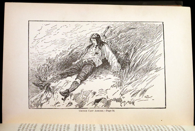 1895 Rare Book - THE ADVENTURES OF ROBINSON CRUSOE illustrated by Browne & Griset.