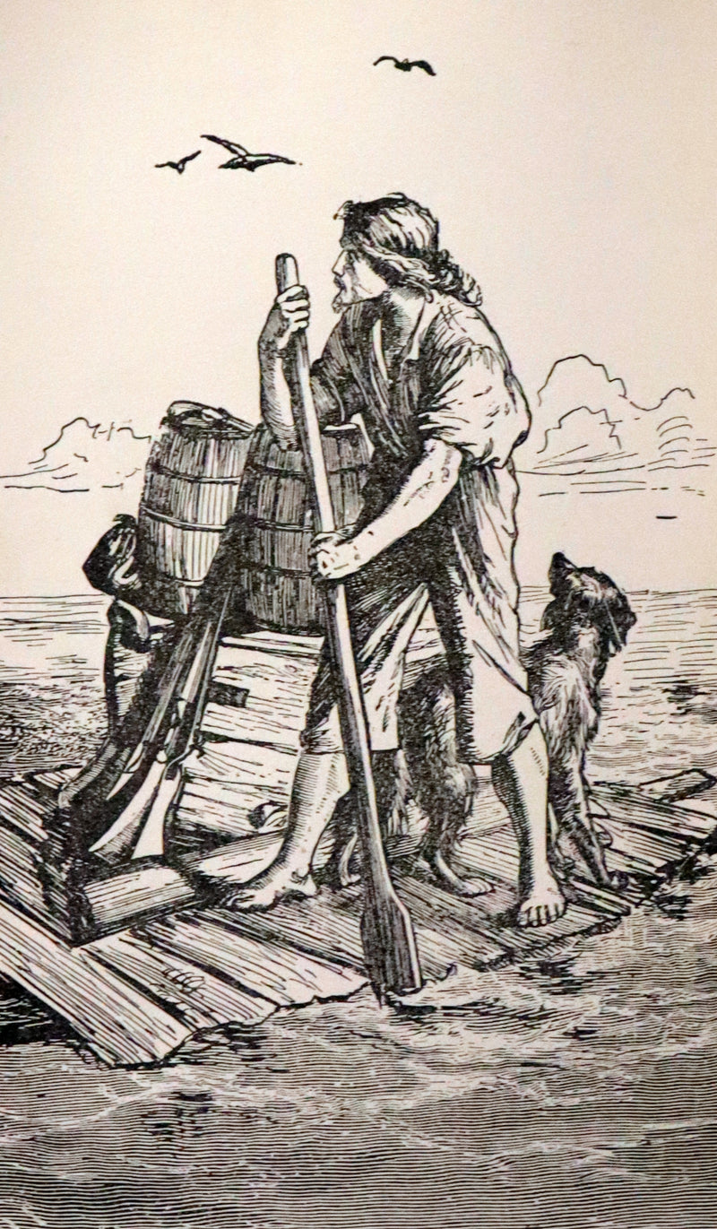 1895 Rare Book - THE ADVENTURES OF ROBINSON CRUSOE illustrated by Browne & Griset.