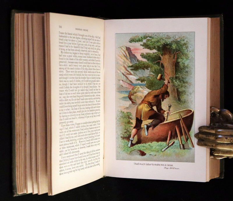 1895 Rare Book - THE ADVENTURES OF ROBINSON CRUSOE illustrated by Browne & Griset.
