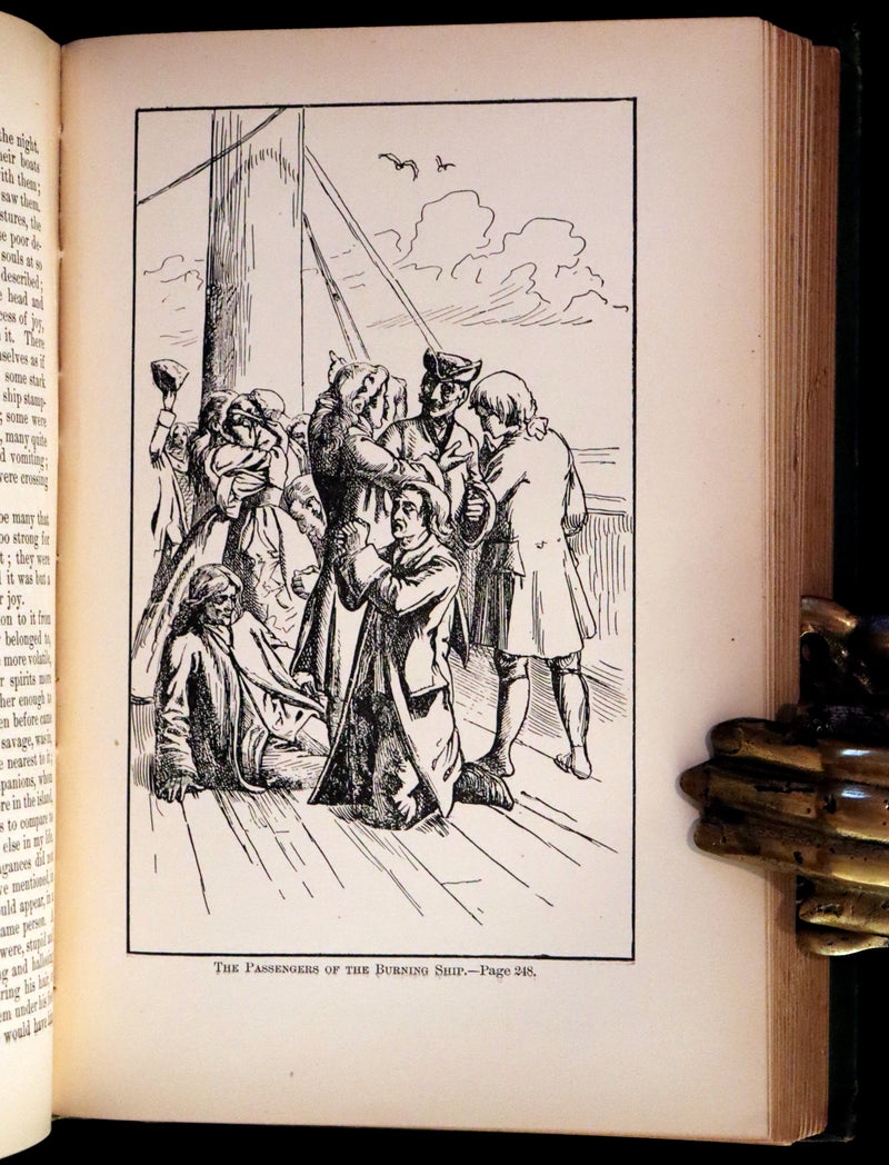 1895 Rare Book - THE ADVENTURES OF ROBINSON CRUSOE illustrated by Browne & Griset.