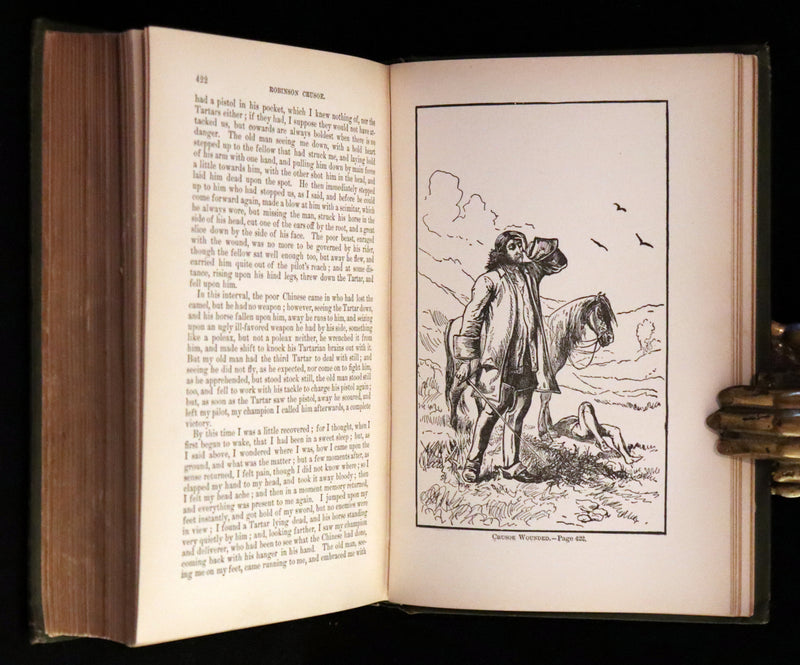 1895 Rare Book - THE ADVENTURES OF ROBINSON CRUSOE illustrated by Browne & Griset.