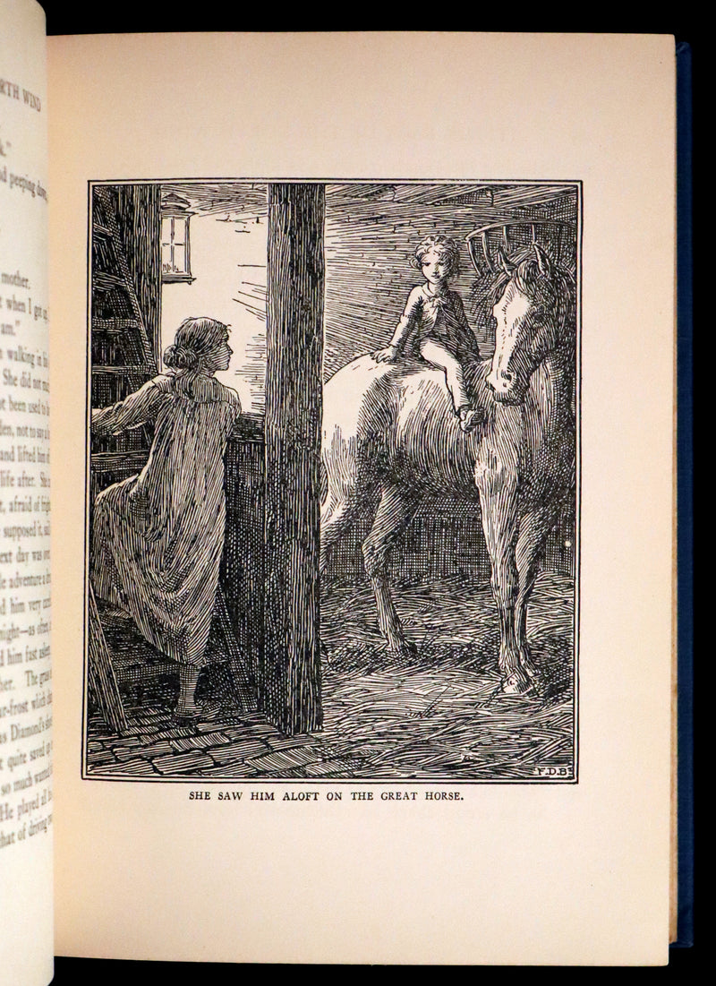 1924 Rare First Edition - AT THE BACK OF THE NORTH WIND Illustrated by Francis Donkin Bedford.