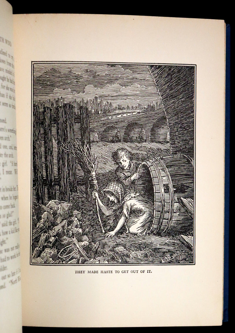 1924 Rare First Edition - AT THE BACK OF THE NORTH WIND Illustrated by Francis Donkin Bedford.
