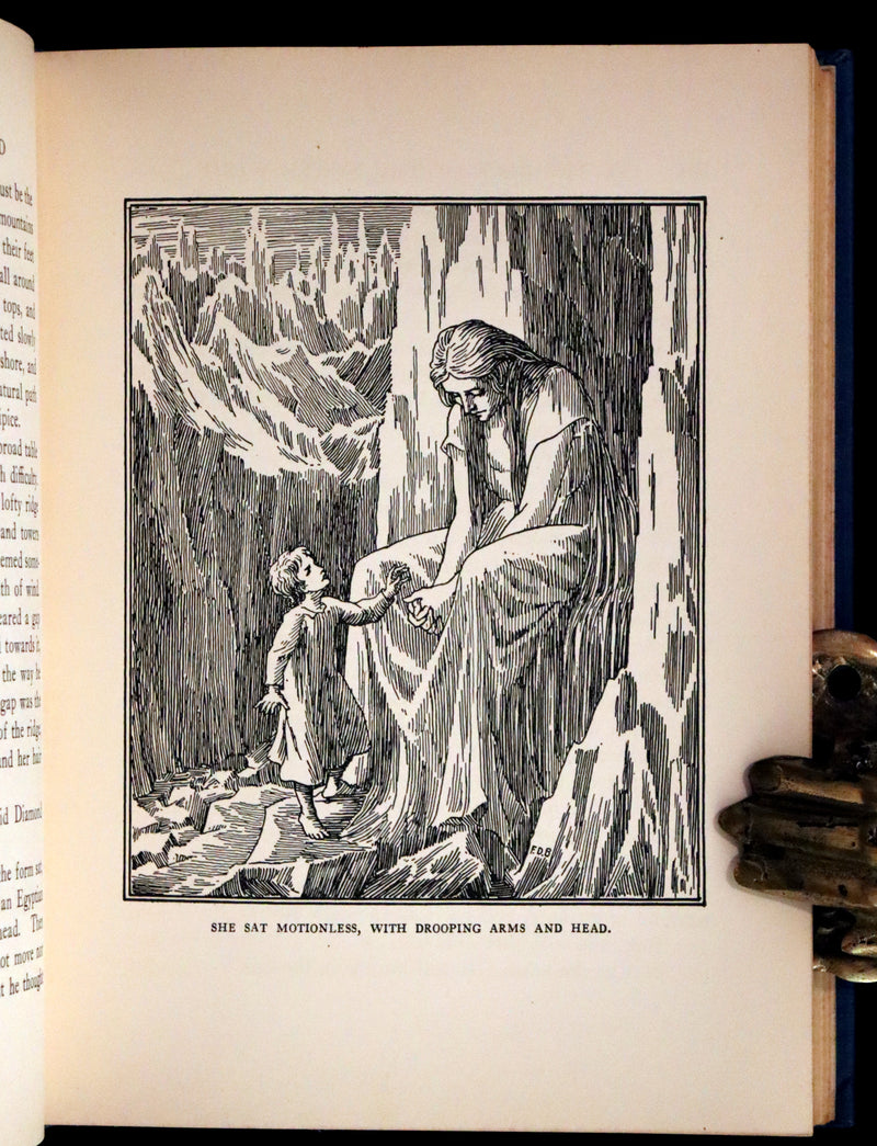 1924 Rare First Edition - AT THE BACK OF THE NORTH WIND Illustrated by Francis Donkin Bedford.