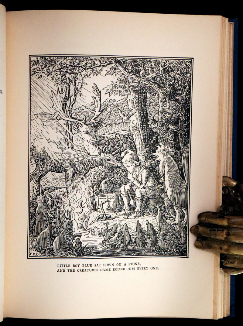 1924 Rare First Edition - AT THE BACK OF THE NORTH WIND Illustrated by Francis Donkin Bedford.