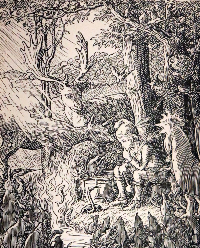 1924 Rare First Edition - AT THE BACK OF THE NORTH WIND Illustrated by Francis Donkin Bedford.