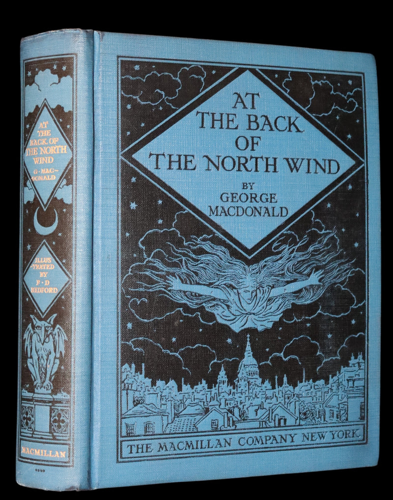 1924 Rare First Edition - AT THE BACK OF THE NORTH WIND Illustrated by Francis Donkin Bedford.