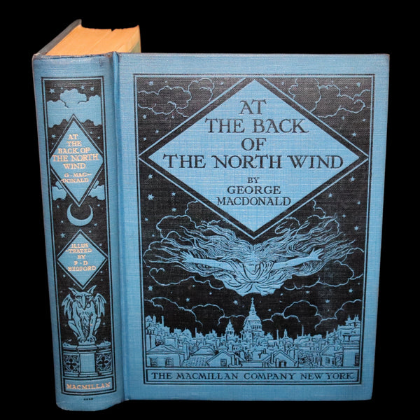 1924 Rare First Edition - AT THE BACK OF THE NORTH WIND Illustrated by Francis Donkin Bedford.