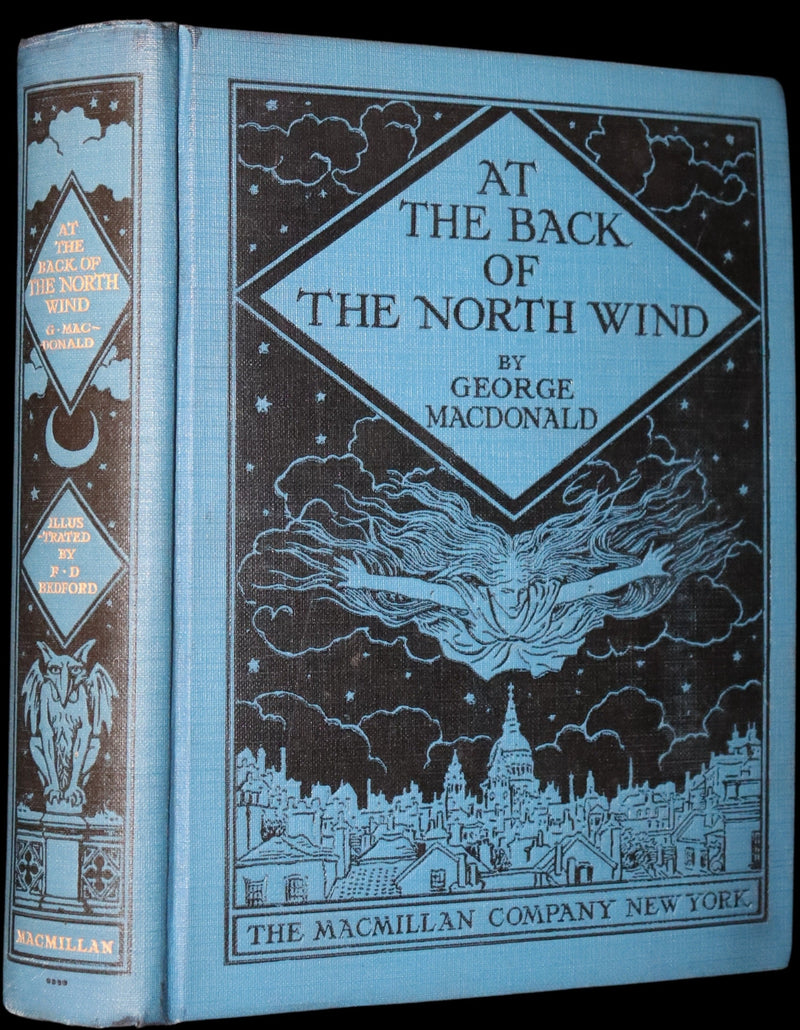1924 Rare First Edition - AT THE BACK OF THE NORTH WIND Illustrated by Francis Donkin Bedford.