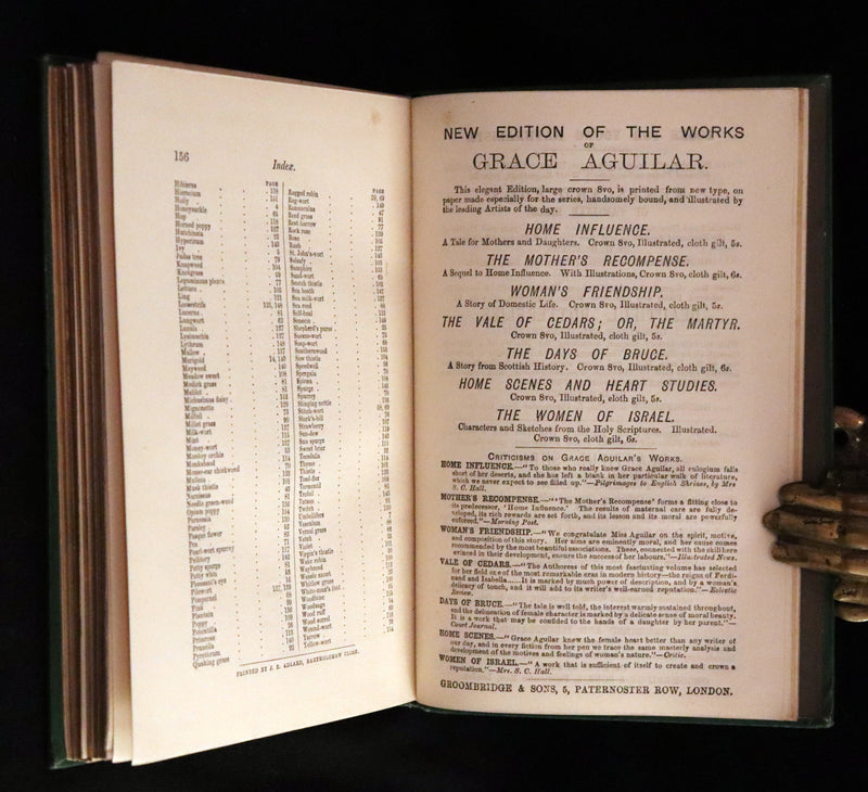1870 Scarce First Edition - FIELD FLOWERS, A handy-book for the rambling by the famous botanist James Shirley Hibberd.