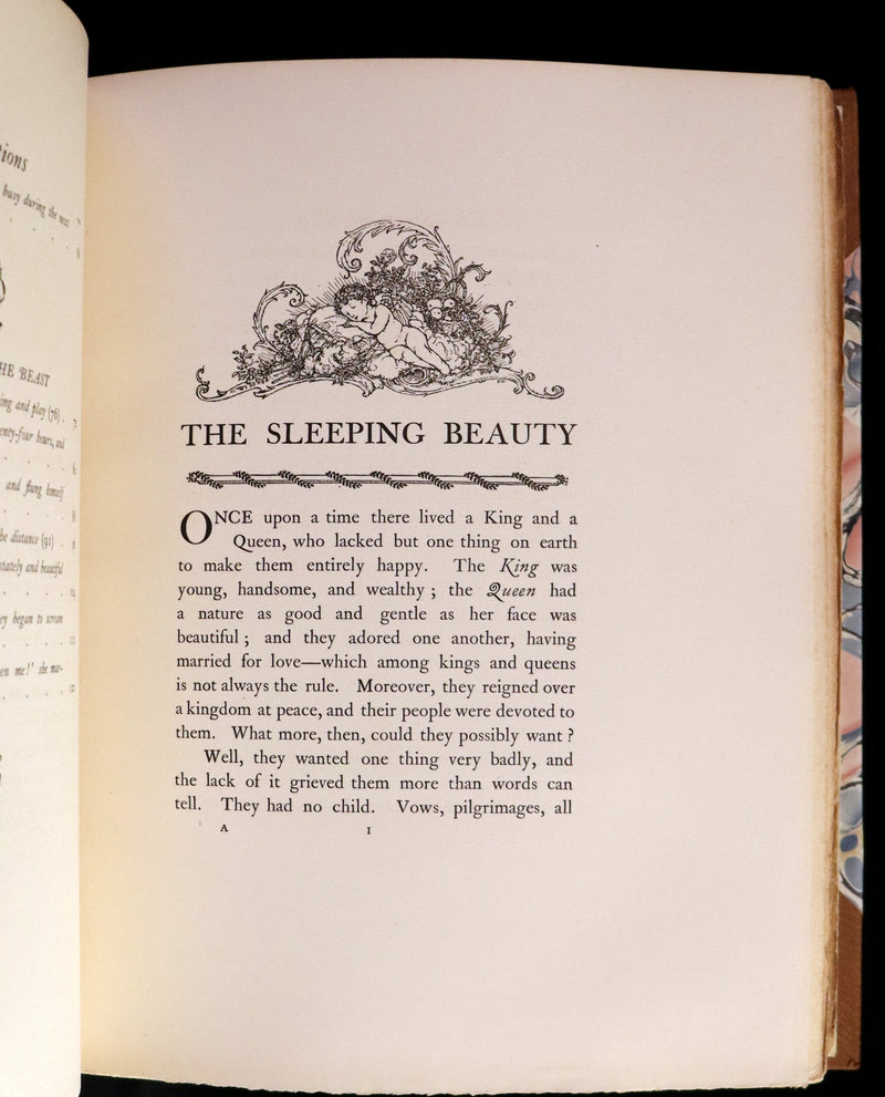 1910 Rare SIGNED Limited First Edition #61/1000 - EDMUND DULAC'S SLEEPING BEAUTY and Other Fairy Tales. Illustrated.