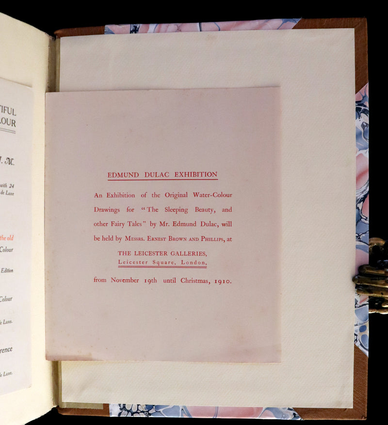 1910 Rare SIGNED Limited First Edition #61/1000 - EDMUND DULAC'S SLEEPING BEAUTY and Other Fairy Tales. Illustrated.