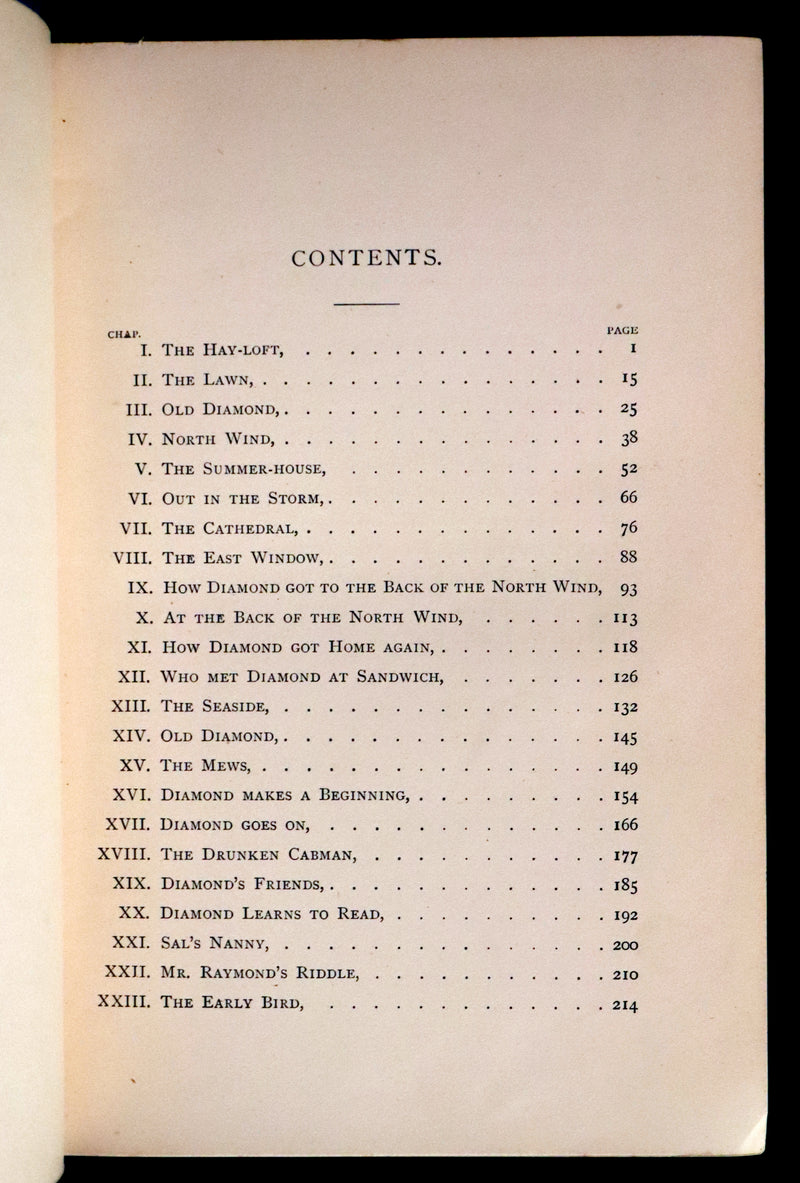 1890 Scarce Book - AT THE BACK OF THE NORTH WIND Illustrated by Arthur Hughes.